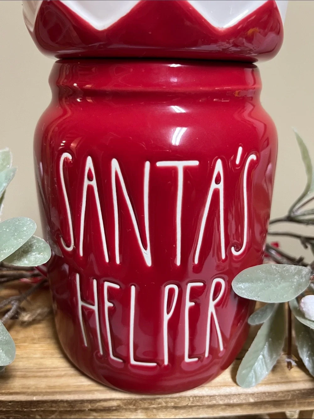 Rae Dunn Santa’s Helper Baby Canister